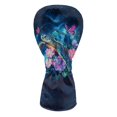 thumbnail image 2 of Yuyamidu Boho Sea Turtle Golf Head Covers, Pink Hibiscus Golf Club Covers Driver Headcovers, Fairway Woods Head Covers, Hybrids Headcover for Golf Gifts, 2 of 7