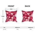 thumbnail image 6 of Valentine''s Day Pillow Covers 18x18 Set of 2, Pink Hearts Throw Pillows Linen Anniversary Wedding Cushion Case Valentine''s Day Decorations for Home Sofa Couch Outdoor, 6 of 6