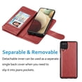 thumbnail image 4 of 6.5" Galaxy A12 Wallet Case, Samsung Galaxy A12 2021 PU Leather Case, Njjex Luxury PU Leather 9 Card Slots Holder Carrying Folio Flip Cover [Detachable Magnetic Hard Case] & Kickstand & Hand Strap, 4 of 5
