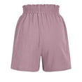 thumbnail image 7 of Womens Shorts with Pockets Summer Casual Shorts for Women Waist Casual Lightweight Adjustable Tie Knot Loose, 7 of 7