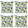 thumbnail image 1 of Ambesonne Modern Throw Pillow Cover 4 Pack, Geometric Retro Theme, 24", Blue Yellow and Black, 1 of 2