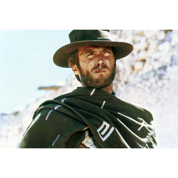 Clint Eastwood puffs on cigar as Man With No Name Fistfull of Dollars 24x36 poster