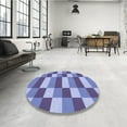 thumbnail image 4 of Ahgly Company Machine Washable Indoor Rectangle Transitional Day Sky Blue Area Rugs, 5' x 8', 4 of 7