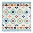 thumbnail image 3 of Unique Loom Belize Outdoor Collection Area Rug - Sarstoon (7' 10" Square Ivory/Light Blue), 3 of 7