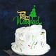thumbnail image 4 of Adorno de pastel de Navidad con purpurina - Decoración para el árbol de Navidad feliz para postres, suministros para fiestas rojo y verde de 6,3x3,9 pulgadas, 4 of 6