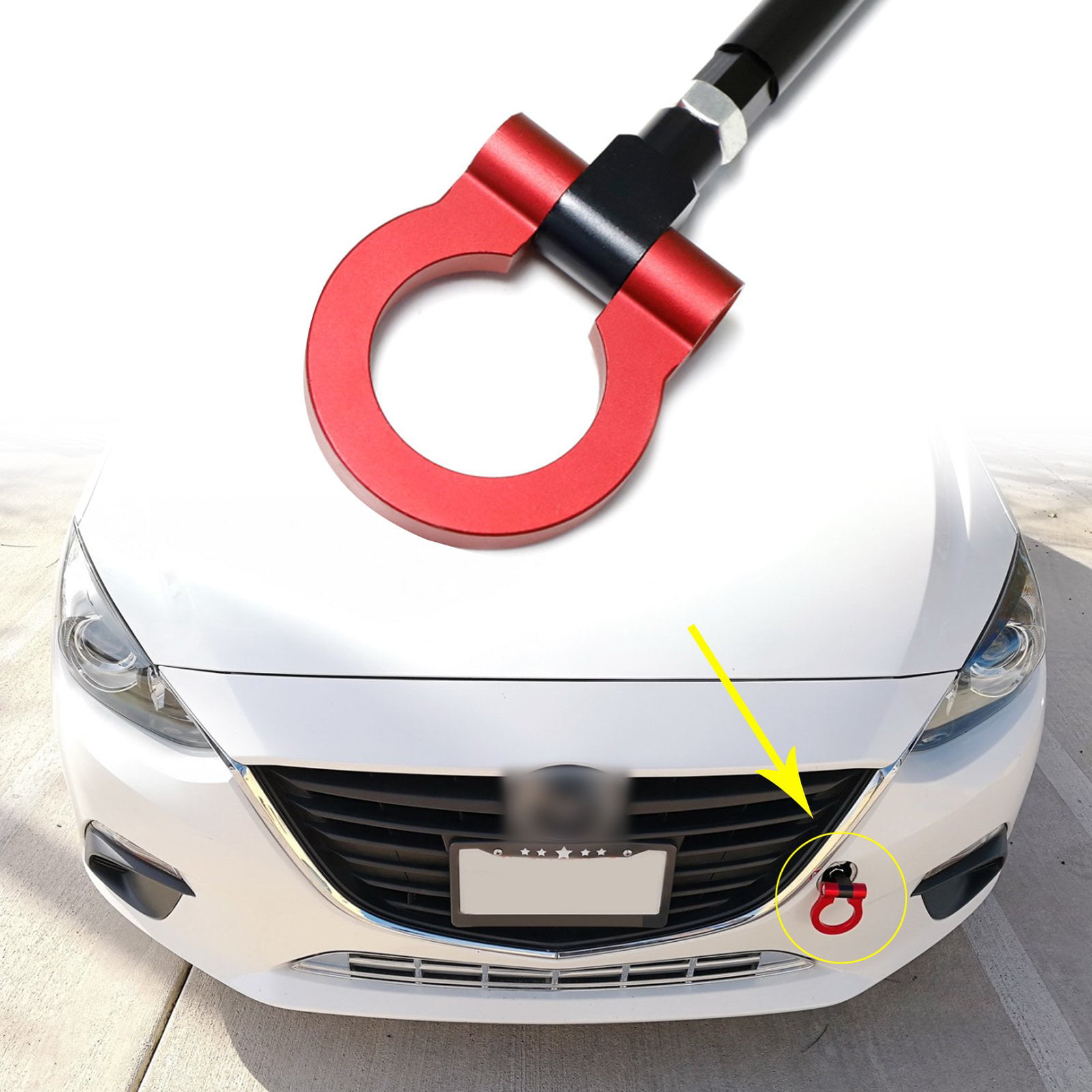 Sports Red Track Racing CNC Aluminum Tow Hook For 2014-2016 Mazda 3