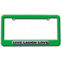 Live Laugh Love License Plate Tag Frame, Multiple Colors