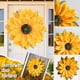 thumbnail image 5 of Corona de girasoles | Adorno floral artificial para puerta, ideal para la decoración de otoño y Acción de Gracias | Decoración de pared para el hogar y el jardín, 5 of 5