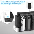 thumbnail image 5 of Charger for Switch &Switch OLED Joy Cons Controllers, Charging Dock Base Station for Switch Joycons with Indicator, Charger Station Stand for Joy Cons- White, 5 of 9