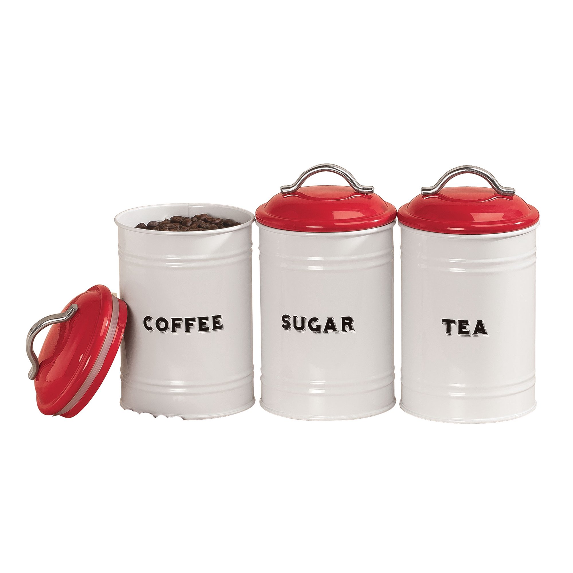 Tea Coffee And Sugar Canisters Set Of 3 By Hmp Walmart Com Walmart Com