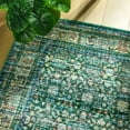 thumbnail image 3 of Balacho Farmhouse Floral Bohemian Faux Wool Area Rug, 4' x 6', Green, 3 of 8
