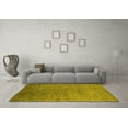 thumbnail image 3 of Ahgly Company Machine Washable Indoor Square Persian Yellow Bohemian Area Rugs, 8' Square, 3 of 4