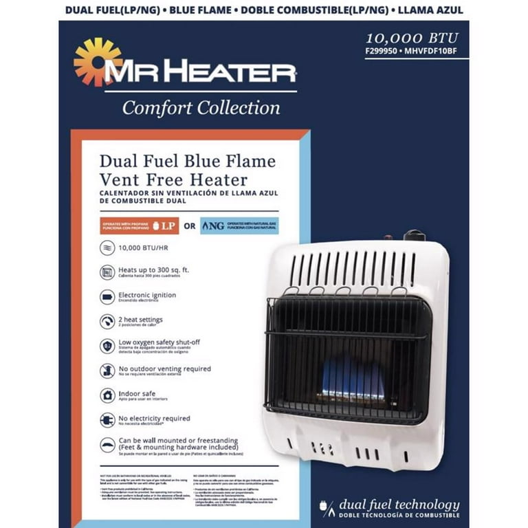 Btu Vent Free Mr Heater 10000 Btu Blue Flame Heater 30,000 BTU