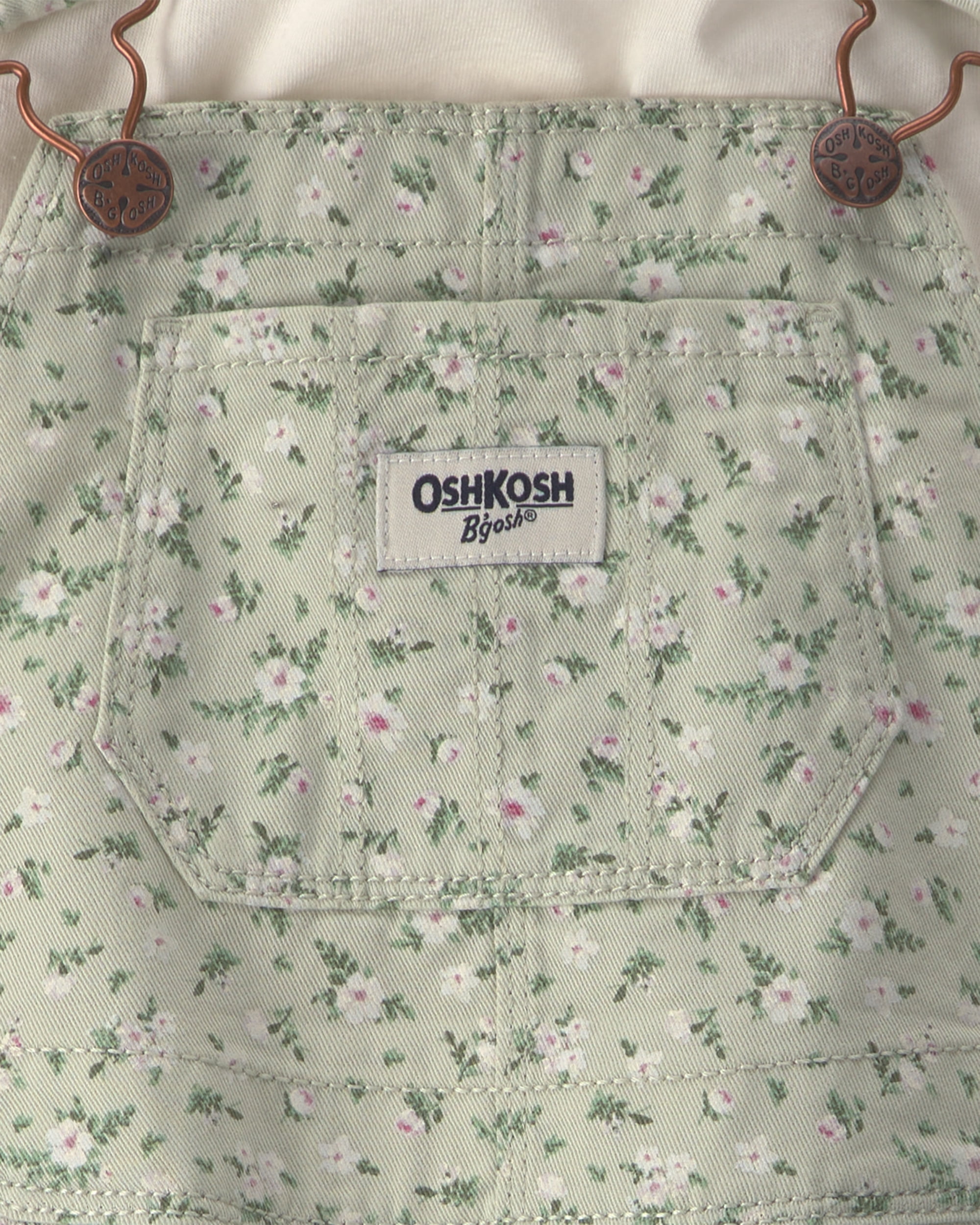 Oshkosh B'gosh Toddler Girl Overall and Top Outfit Set, 2-Piece, Sizes 2T - 5T