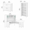 thumbnail image 2 of Somerset 72W L Shaped Desk Set with Hutch and Storage in White - Engineered Wood, 2 of 8