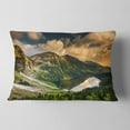 thumbnail image 2 of Designart Dramatic Sky over Alpine Lake - Landscape Printed Throw Pillow - 12x20, 2 of 5