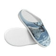 thumbnail image 3 of Wukai Winter Reindeer In Snowy Mountains Print Women's Indoor Bedroom Slipper Slip On Shoes, Unisex House Shoes with Anti-Skid Sole for Men, Gift for Women Men-35/36, 3 of 7