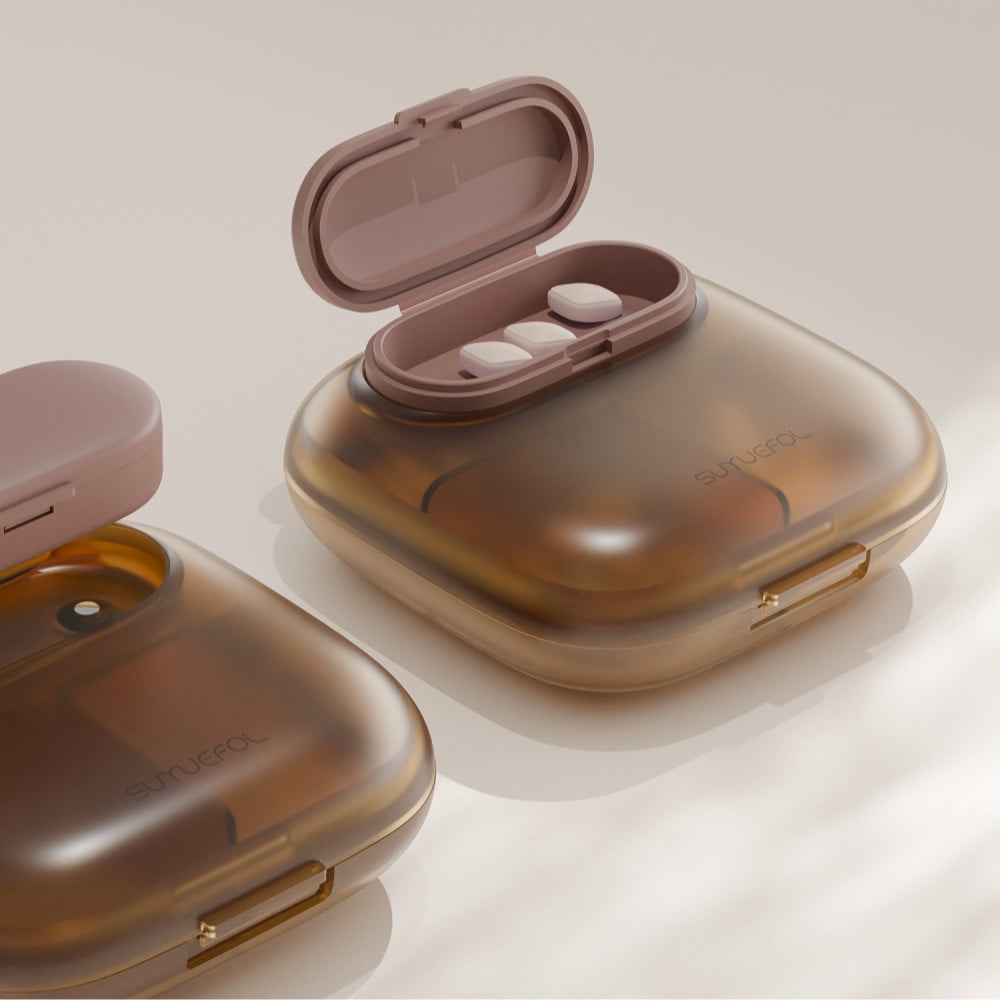 Daily Portable Mini Pill Box 3 Times a Day Medicine Organizer Portable Tablet Pill Vitamin Supplement Storage Case