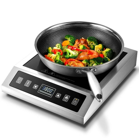 Sunamki Induction Cooktop Commercial, Professional Portable Burner, 1800W Countertop Stove Burner