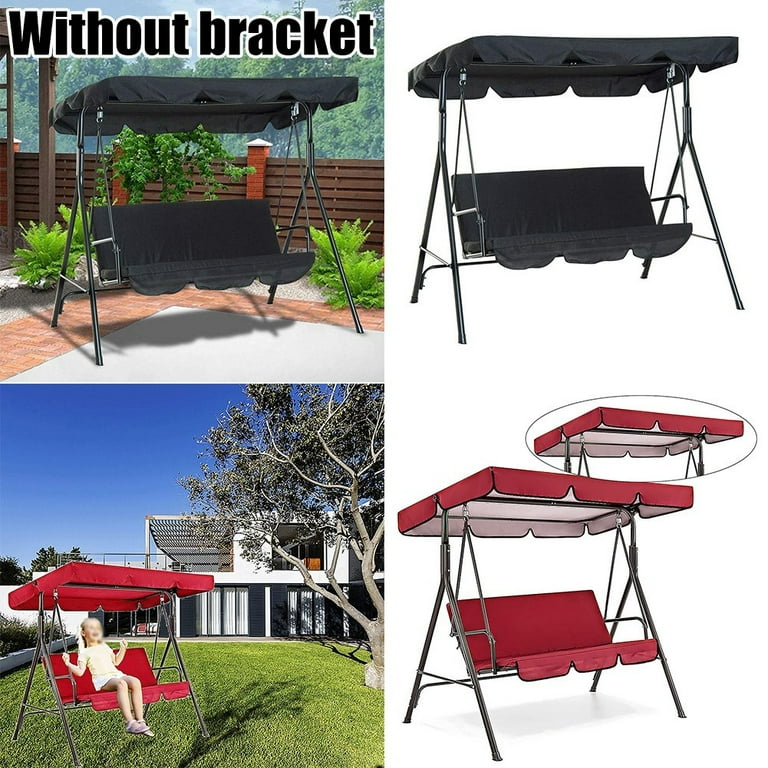 Fule Garden Outdoor 3 Person Metal Porch Swing Chair Bench w