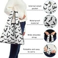 thumbnail image 5 of 5 Pack Foldable Shopping Bag,Halloween Bat Pattern Reusable Grocery Bags with Pockets,Large Reusable Tote Bags with Handles Waterproof & Lightweight, 5 of 6