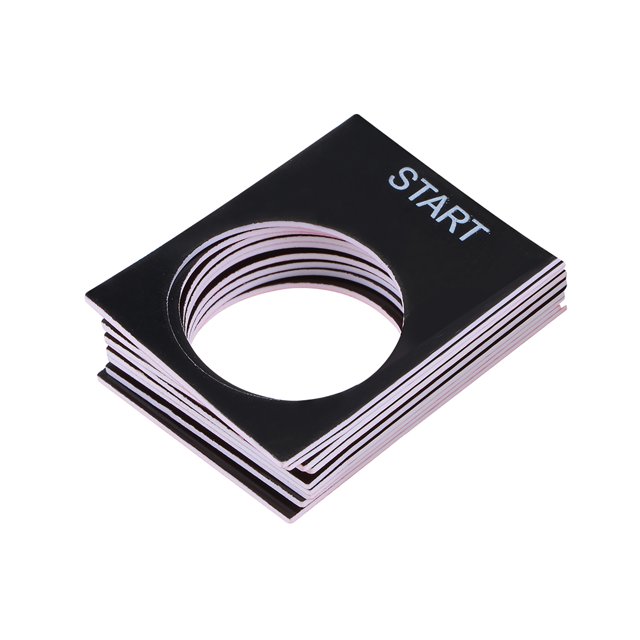 Unique Bargains 10pcs 25mm Diameter Plastic Push Button Switch Indicator Notice Board (START) ,Black