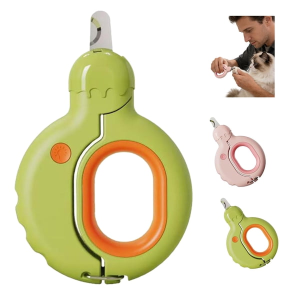 2-in-1 LED Pet Nail Clippers and Trimmers for Dogs & Cats, Anti-Cut Design Grooming Tool with an Ear Inspection Light for Around Paws, Ear, Eye,Face