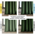 thumbnail image 3 of Half Price Drapes Eden Green Grommet Plush Velvet Room Darkening Curtains (1 Panel), 50W X 96L, 3 of 9