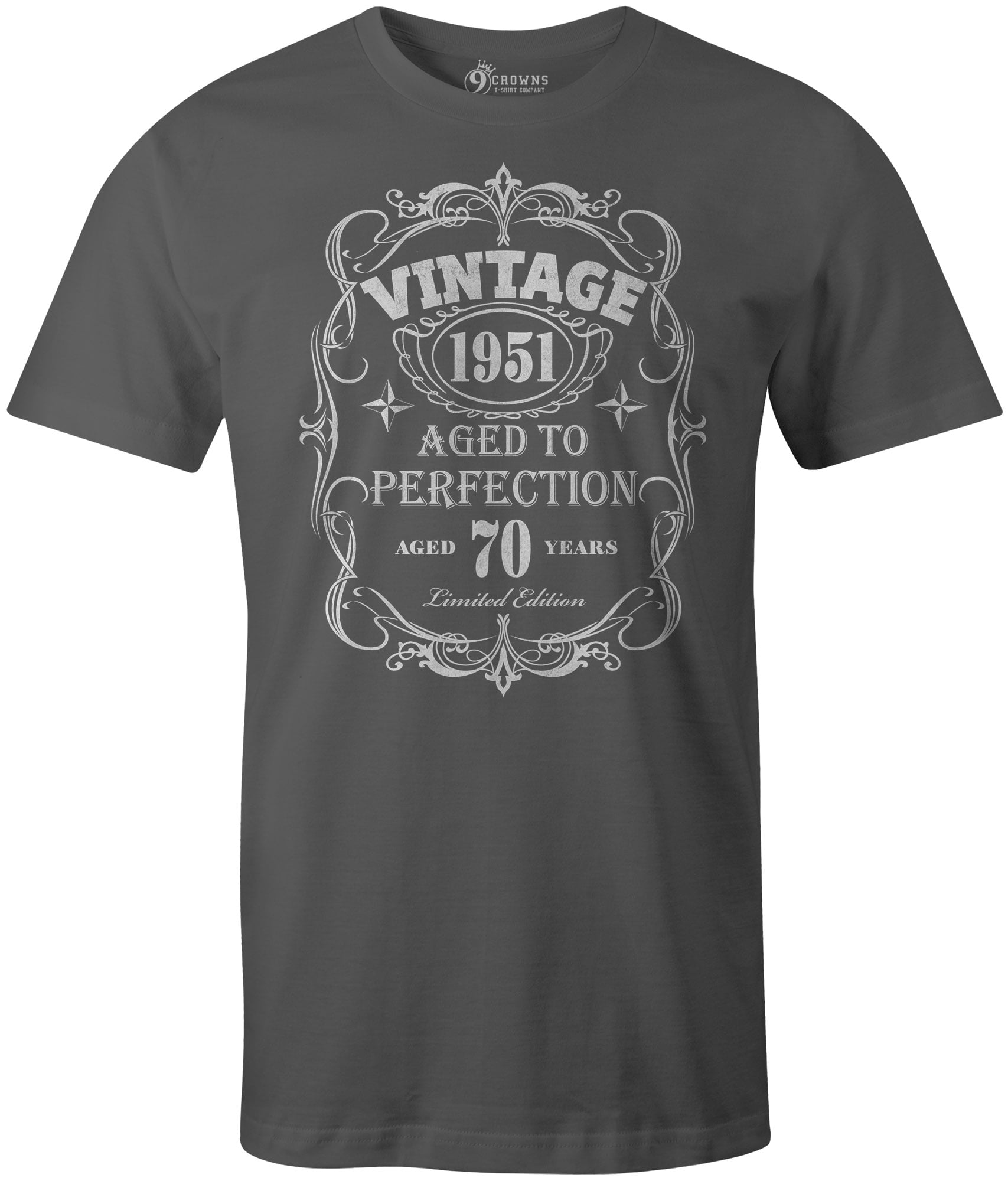 Born In 1951 Aged To Perfection Mens Short Sleeve New Cotton Black T-shirt