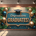thumbnail image 6 of Pink Theme Graduation Banner Gold Stars Congrats Display Glitter Design Pink Balloons Grad Backdrop for Graduation Ceremony College Graduation Grad Party, 6 of 9