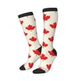 thumbnail image 2 of Easygdp Happy Canada Day Soccer Socks Sport Knee High Socks Calf Compression Athletic Socks for Men and Women, 2 of 9