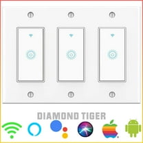 WiFi Light Switch Smart Switch 3 Gang Touch Wall Switch - Compatible with Alexa Google Assistant