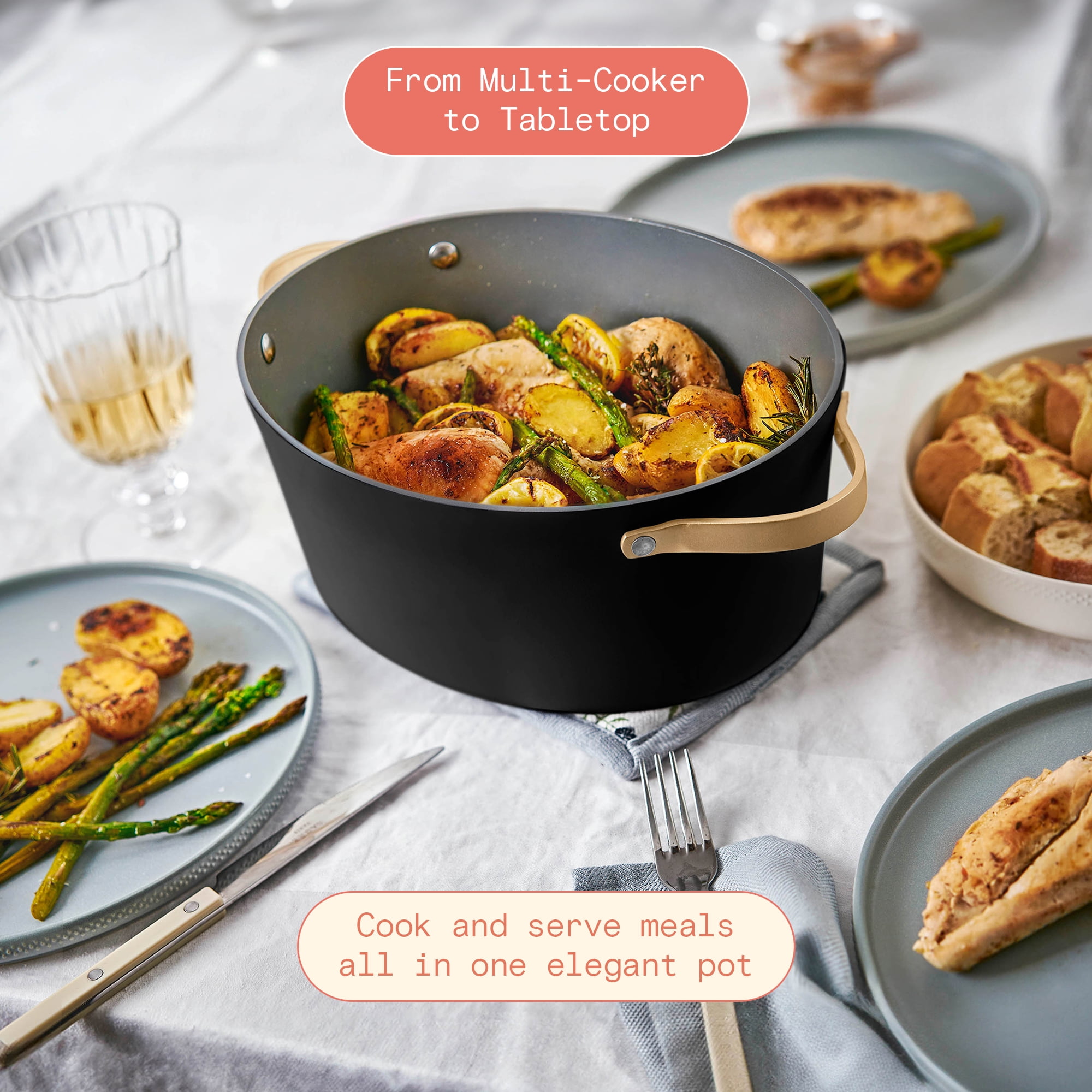 Beautiful 10 in 1, 6 Qt Electric Multi-Cooker, Black Sesame by Drew Barrymore