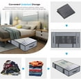 thumbnail image 3 of Solutions de Rangement sous le Lit, Conteneurs Pliables de Grande Taille avec Grande Fenêtre Transparente pour Rangement Domestique Multi-Usage, Lot de 2 Gris Effet Lin, 3 of 6