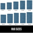 thumbnail image 6 of Bath Rug 24x17, Thick Soft Absorbent Chenille, Rubber Backing Quick Dry Microfiber Mats, Machine Washable Rugs for Shower Floor, Bathroom Runner Bathmat Accessories Decor, Blue, 6 of 6
