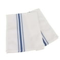 thumbnail image 6 of Efavormart 10 Pack White Spun Polyester Bistro Napkins with Blue Reverse Stripes, Premium Restaurant Quality Cloth Napkins - 18"x22", 6 of 9