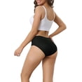 thumbnail image 3 of Allegra K Women's  Mid-Waist Underwear Invisible Stretchy Breathable Knickers Full Coverage Briefs, 3 of 4