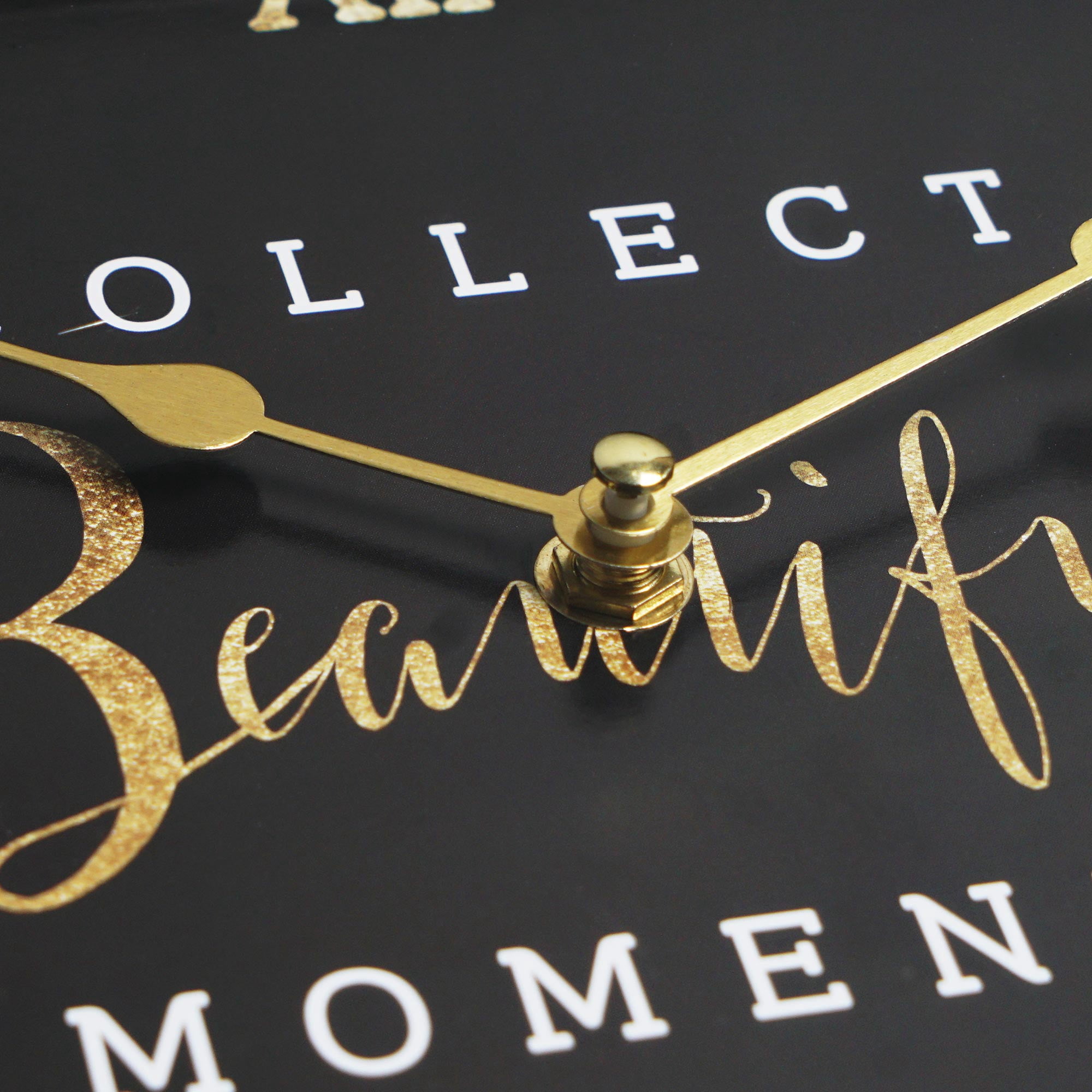 Crystal Art Gallery Beautiful Moments Black Wall Hanging Decorative Photo Collage Clock Picture Frame - 20" x 20"