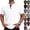 11# White, variant on Men's Henley Shirts Casual Short Sleeve Button T-Shirt with Pocket,White,3XL