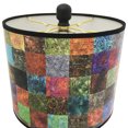 thumbnail image 4 of Royal Designs 28" Crystal and Oil Rub Bronze Buffet Lamp with Colorful Patchwork Design Hard Back Lamp Shade, Set of 2, 4 of 6