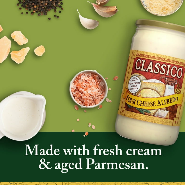 Classico Four Cheese Alfredo Pasta Sauce, 22 oz Jar - Walmart.com