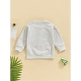 thumbnail image 5 of FEORJGP Toddler Baby Boys Girls Sweatshirts 6M 1T 2T 3T 4T Kids Long Sleeve Pullovers Fuzzy Shamrock Embroidery Jumpers Round Neck Loose Tops Infant Casual Daily Soft Clothes for Spring Fall, 5 of 9