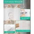 thumbnail image 4 of No Hook Shower Curtain with Snap in Liner, Boho Vintage Tribal Persian Style Flowers Hotel Shower Curtains for Bathroom, Washable Shower Curtain Liner Set with Mesh Top Window, 36"x78", 4 of 6