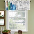 2 Pack Valances for Windows, Rustic Beach Window Valances for Living ...