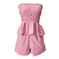 thumbnail image 6 of MAIHAN Women Vacation Outfits Summer Outfits for Women 2026 Short Sleeve Tops Shorts Set 2pcs Women Tops and Trousers Set Cotton Outfits Sets, 6 of 6