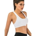 thumbnail image 2 of FUTATA Women's Yoga Bras Criss Cross Back Sports Bras Padded Longline Seamless Push Up Running Workout Bras Activewear Tops,4 Colors, 2 of 7