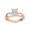 2.5 Carat, variant on 2 Carat (ctw) 14K Rose Gold Round Cut LAB GROWN Diamond Side Stone Engagement Ring (Color H-I, Clarity VS1-VS2) HDD55180