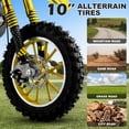 thumbnail image 3 of Gpower Gasoline 49cc Dirt Bike for Kids 6-15,2-Stroke Gas Power Mini Dirt Bike,1-Seater,Yellow, 3 of 7