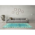 thumbnail image 3 of Ahgly Company Indoor Rectangle Oriental Light Blue Traditional Area Rugs, 7' x 10', 3 of 4