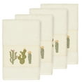 thumbnail image 2 of Authentic Hotel and Spa  Turkish Cotton Cactus Embroidered Cream 4-piece Hand Towel Set, 2 of 3